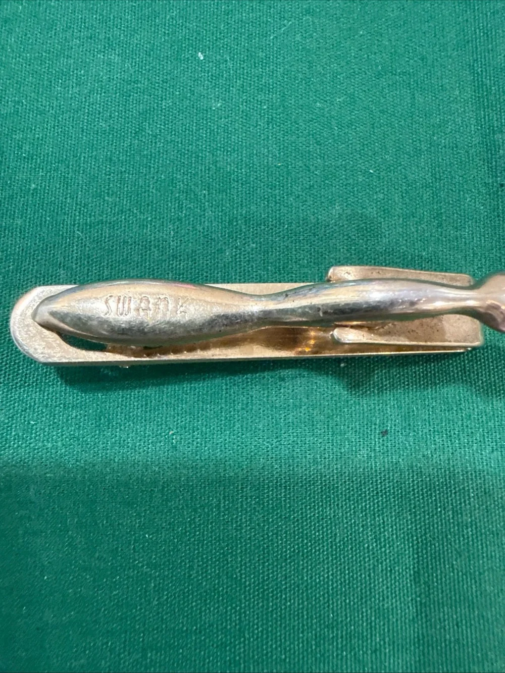 Swank Vintage Gold-Tone Tie Bar Clip 71B